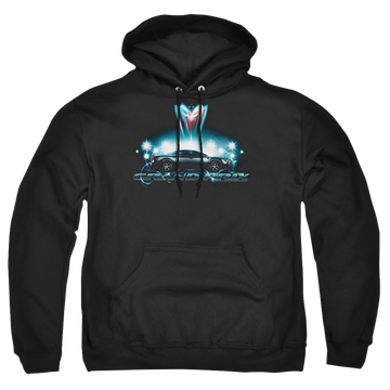 Black pullover hoodie with Pontiac Silver Grand Am graphic