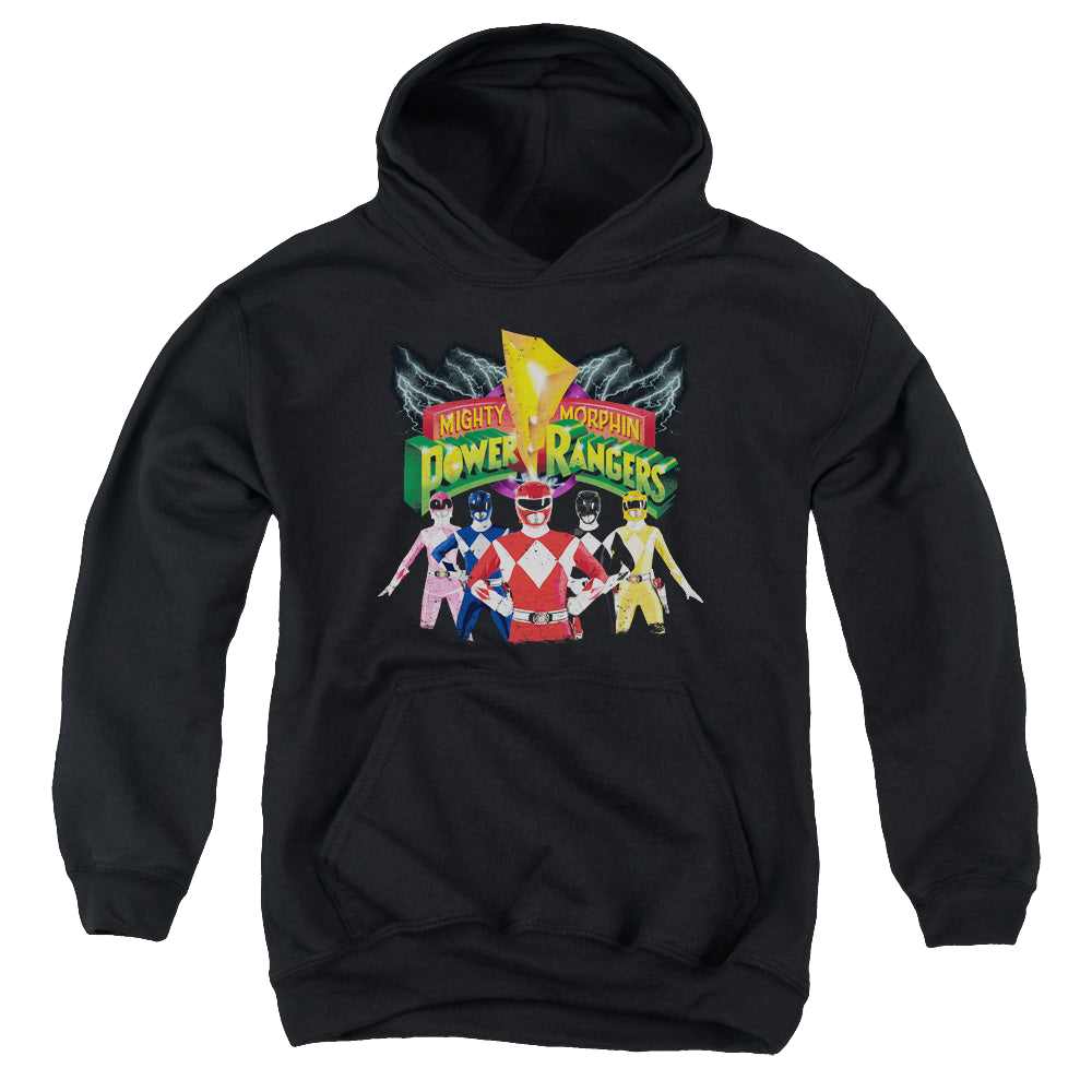 Mighty Morphin Power Rangers Rangers Unite - Youth Hoodie Youth Hoodie (Ages 8-12) Power Rangers