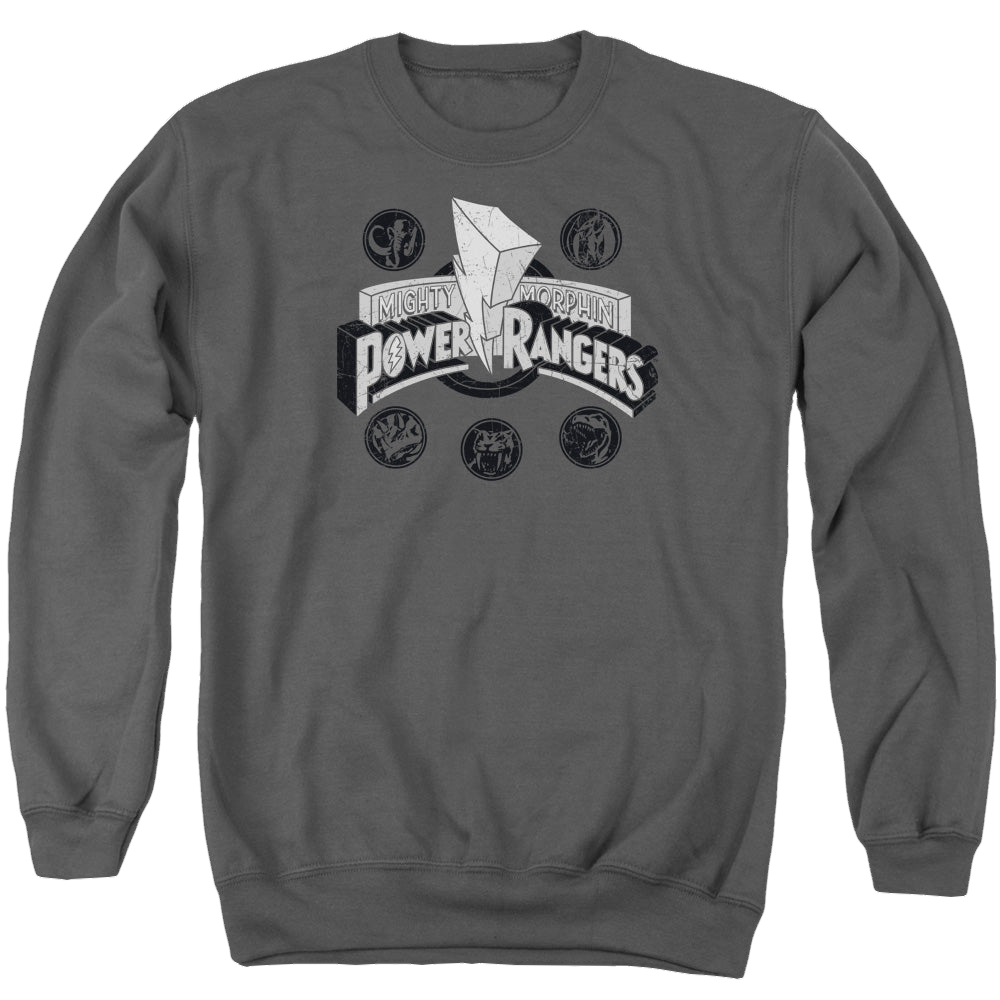 Mighty Morphin Power Rangers Power Coins - Men's Crewneck Sweatshirt Men's Crewneck Sweatshirt Power Rangers