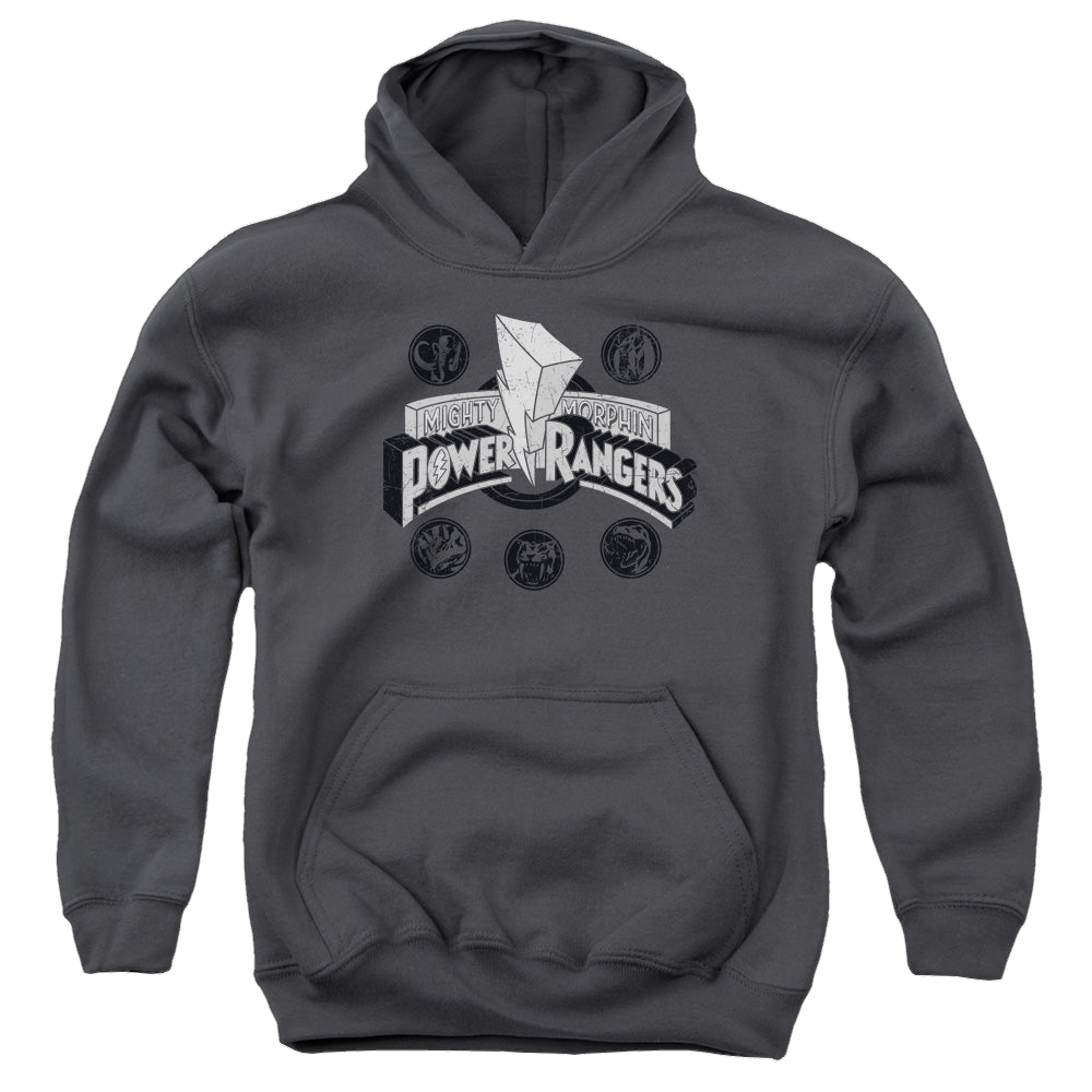 Mighty Morphin Power Rangers Power Coins - Youth Hoodie Youth Hoodie (Ages 8-12) Power Rangers