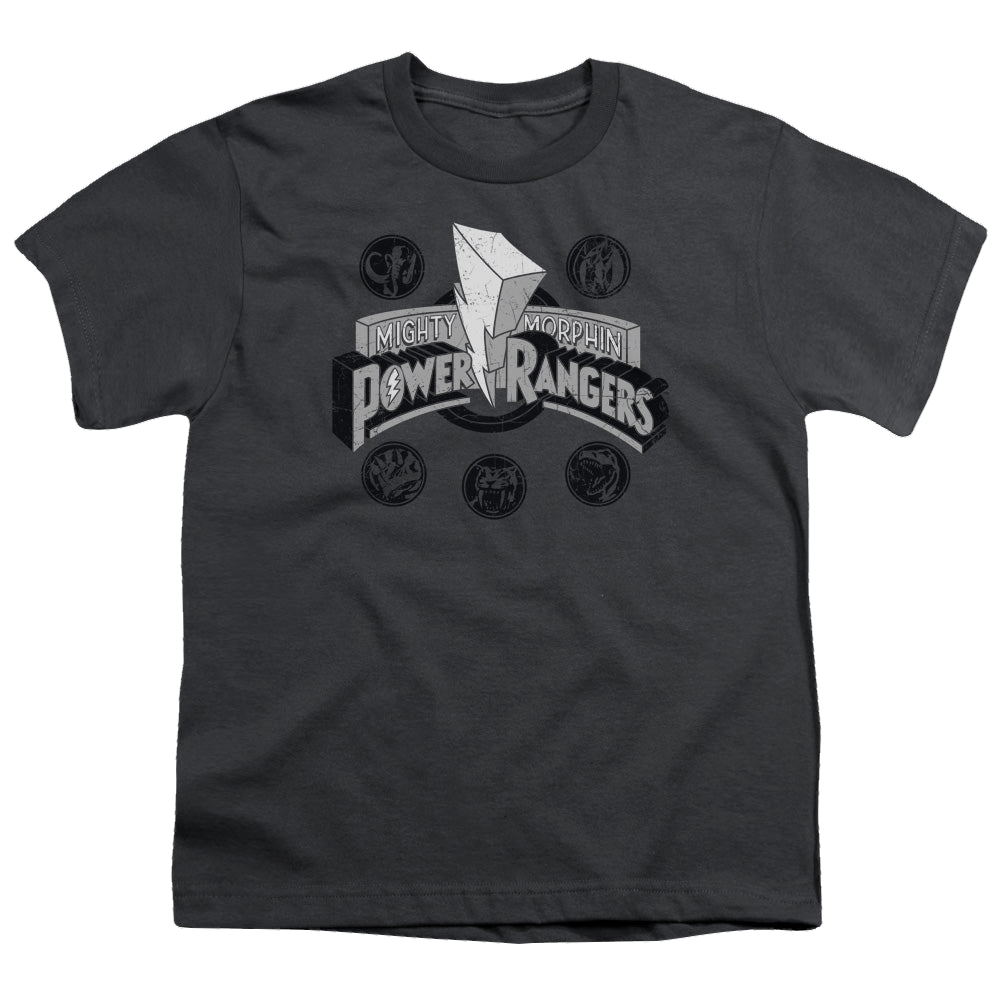 Mighty Morphin Power Rangers Power Coins - Youth T-Shirt Youth T-Shirt (Ages 8-12) Power Rangers