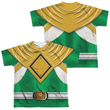 Mighty Morphin Power Rangers Green Ranger F/B youth all-over print t-shirt for ages 8 to 12