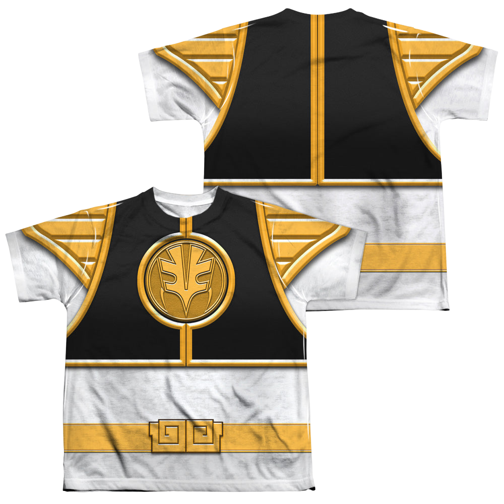 Mighty Morphin Power Rangers White Ranger F/B - Youth All-Over Print Youth All-Over Print T-Shirt (Ages 8-12) Power Rangers