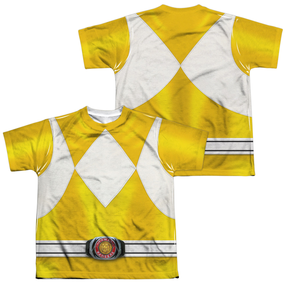 Mighty Morphin Power Rangers Yellow Ranger F/B - Youth All-Over Print Youth All-Over Print T-Shirt (Ages 8-12) Power Rangers