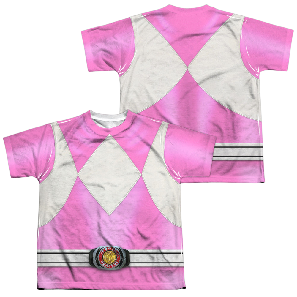 Mighty Morphin Power Rangers Pink Ranger F/B - Youth All-Over Print Youth All-Over Print T-Shirt (Ages 8-12) Power Rangers
