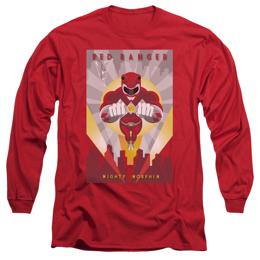 Mighty Morphin Power Rangers Red Deco - Men's Long Sleeve T-Shirt Men's Long Sleeve T-Shirt Power Rangers