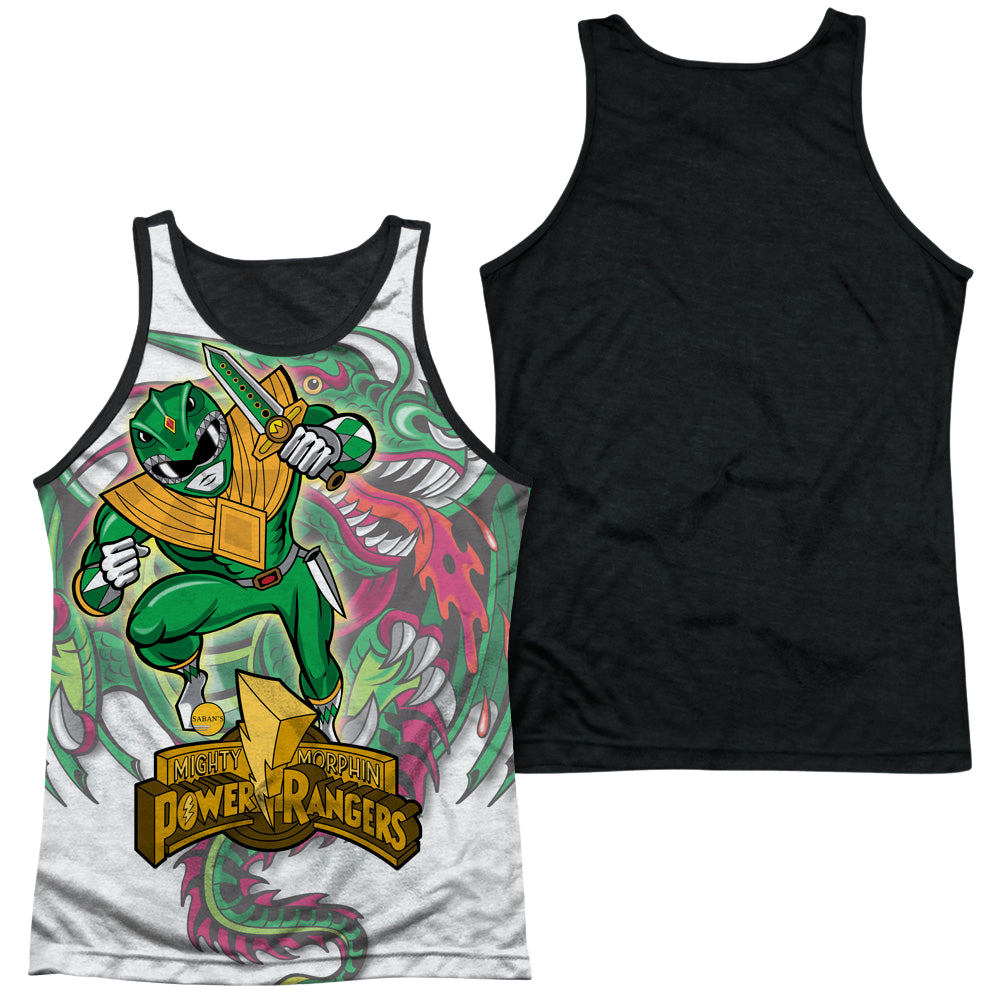 Mighty Morphin Power Rangers Dragon Power - Men's Black Back Tank Top Men's Black Back Tank Power Rangers