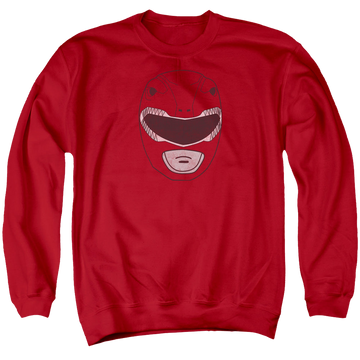 Mighty Morphin Power Rangers Red Ranger Mask - Men's Crewneck Sweatshirt Men's Crewneck Sweatshirt Power Rangers