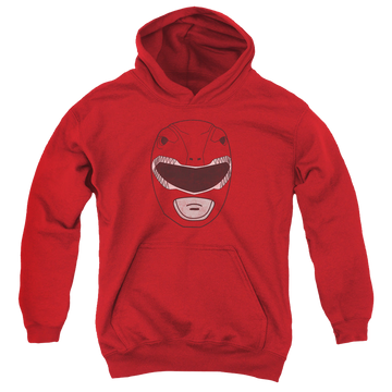 Mighty Morphin Power Rangers Red Ranger Mask - Youth Hoodie Youth Hoodie (Ages 8-12) Power Rangers
