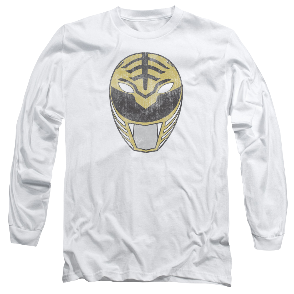 Mighty Morphin Power Rangers White Ranger Mask - Men's Long Sleeve T-Shirt Men's Long Sleeve T-Shirt Power Rangers