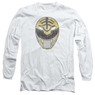 Mighty Morphin Power Rangers White Ranger Mask - Men's Long Sleeve T-Shirt Men's Long Sleeve T-Shirt Power Rangers