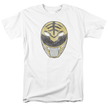Mighty Morphin Power Rangers White Ranger Mask - Men's Regular Fit T-Shirt Men's Regular Fit T-Shirt Power Rangers