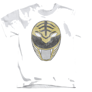 Mighty Morphin Power Rangers White Ranger Mask - Kid's T-Shirt Kid's T-Shirt (Ages 4-7) Power Rangers