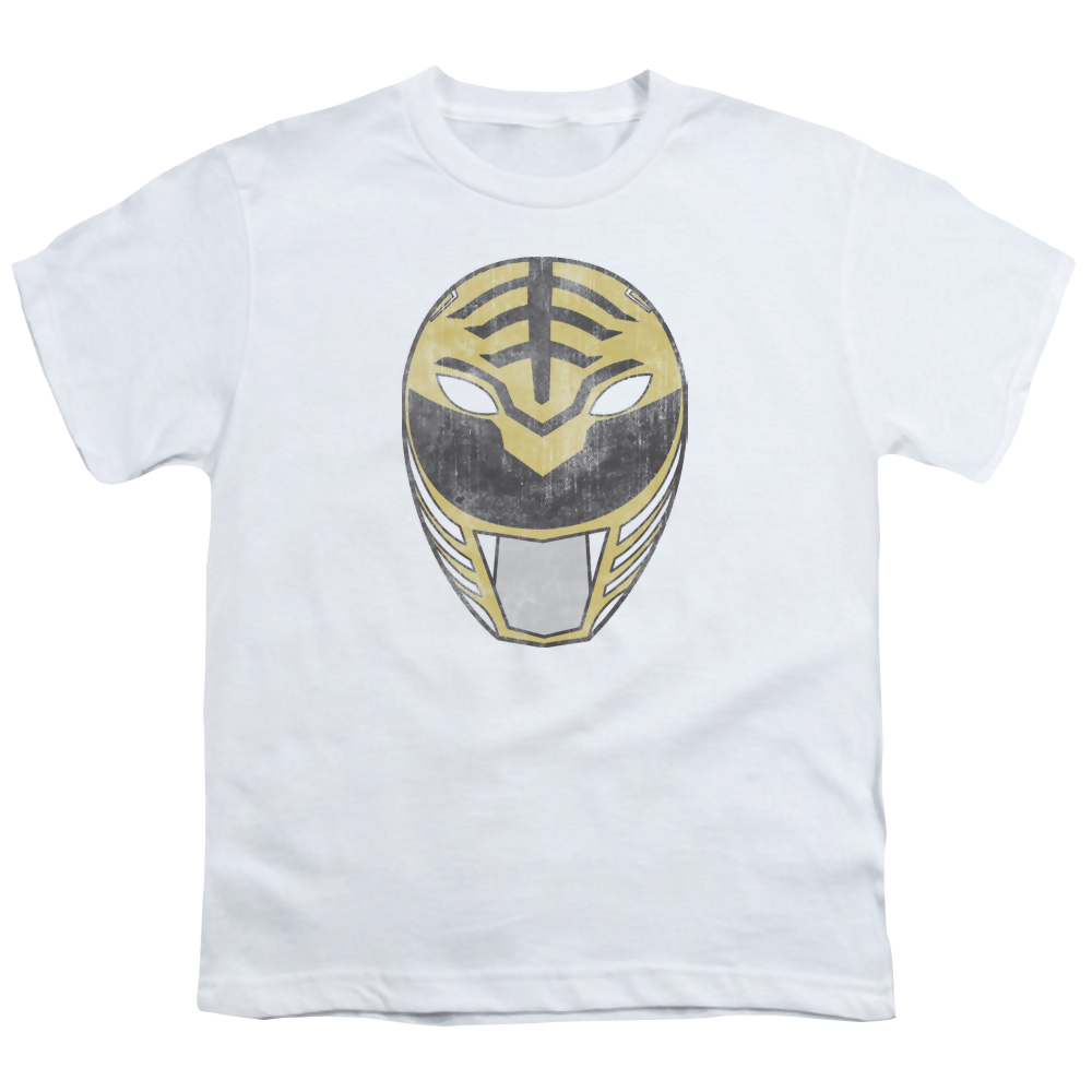 Mighty Morphin Power Rangers White Ranger Mask - Youth T-Shirt Youth T-Shirt (Ages 8-12) Power Rangers