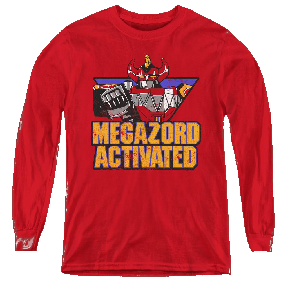 Mighty Morphin Power Rangers Megazord Activated - Youth Long Sleeve T-Shirt Youth Long Sleeve T-Shirt Power Rangers