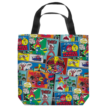 Power Rangers Pattern tote bag