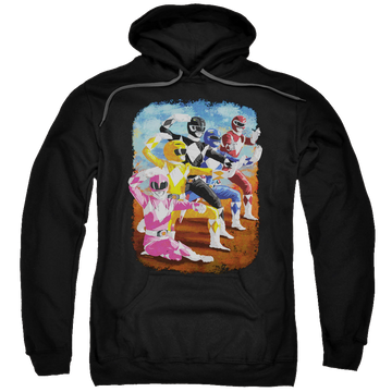 Mighty Morphin Power Rangers Impressionist Rangers - Pullover Hoodie Pullover Hoodie Power Rangers
