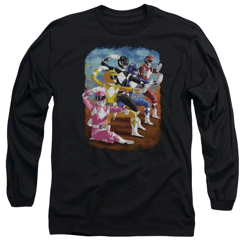 Mighty Morphin Power Rangers Impressionist Rangers - Men's Long Sleeve T-Shirt Men's Long Sleeve T-Shirt Power Rangers