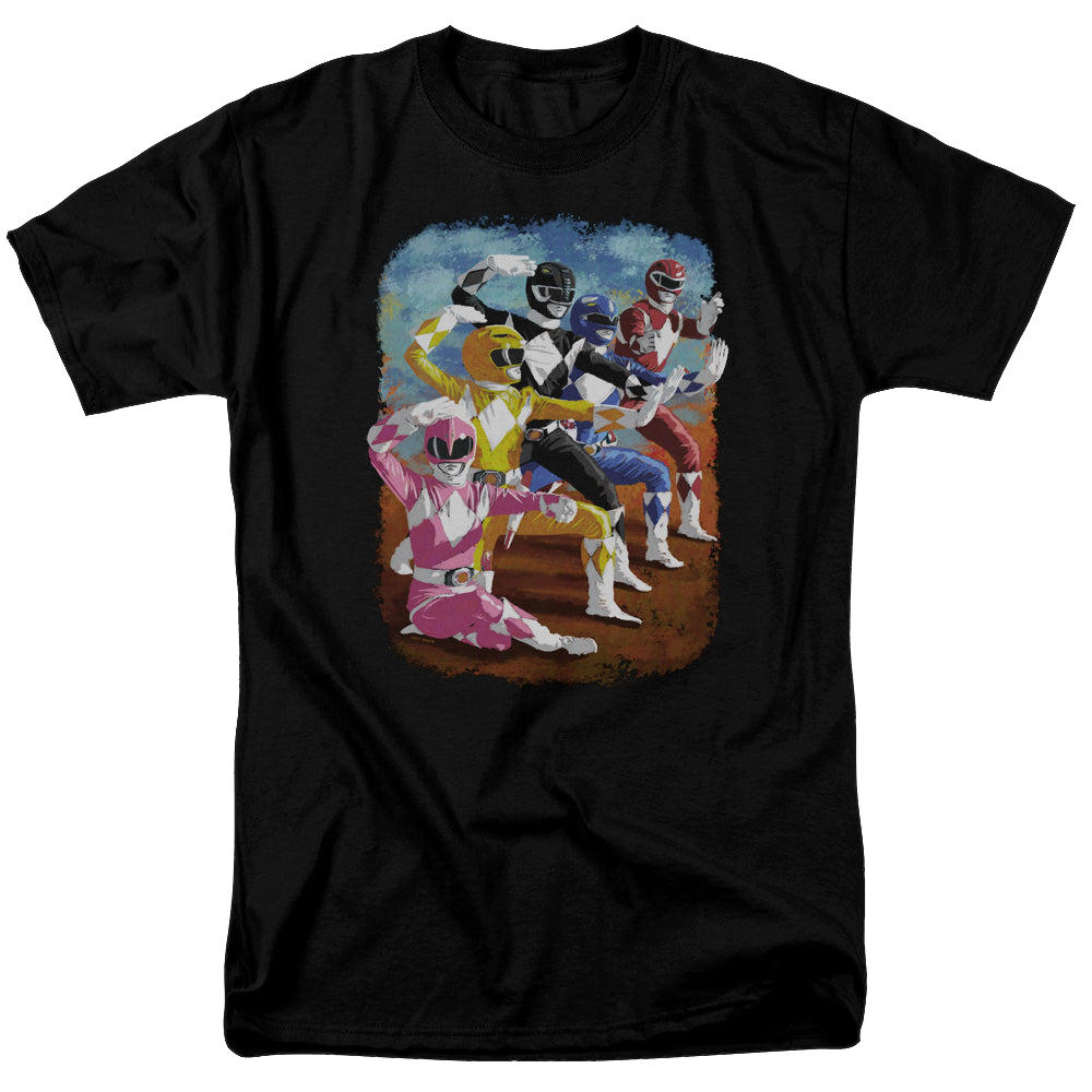 Mighty Morphin Power Rangers Impressionist Rangers - Men's Regular Fit T-Shirt Men's Regular Fit T-Shirt Power Rangers
