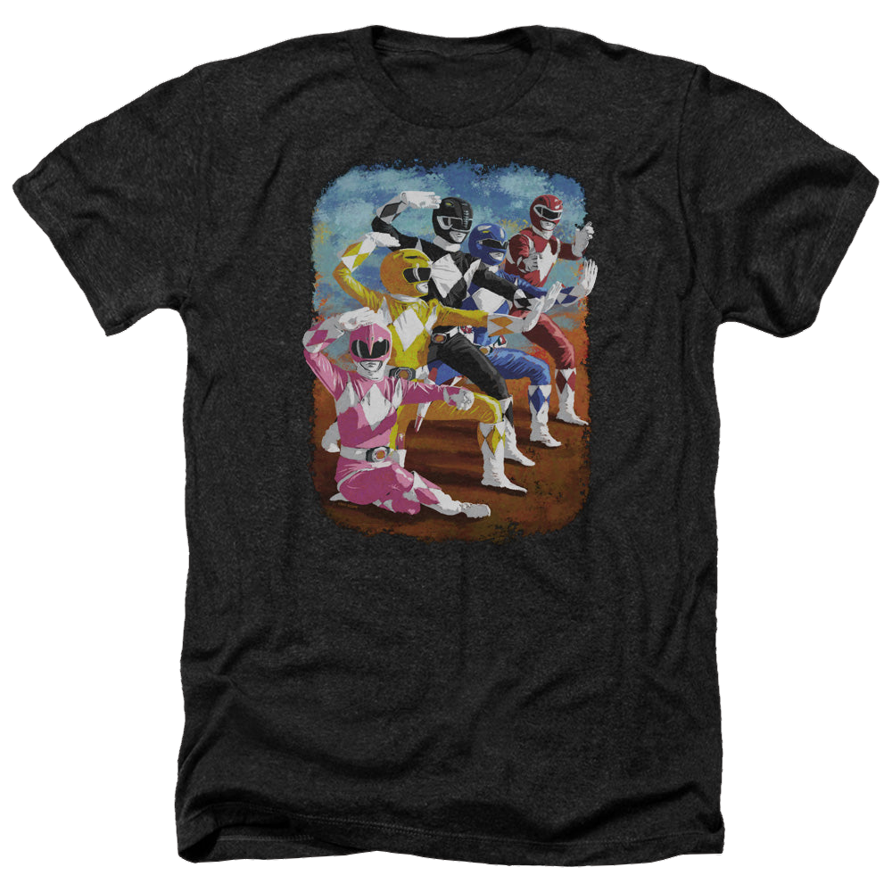 Mighty Morphin Power Rangers Impressionist Rangers - Men's Heather T-Shirt Men's Heather T-Shirt Power Rangers