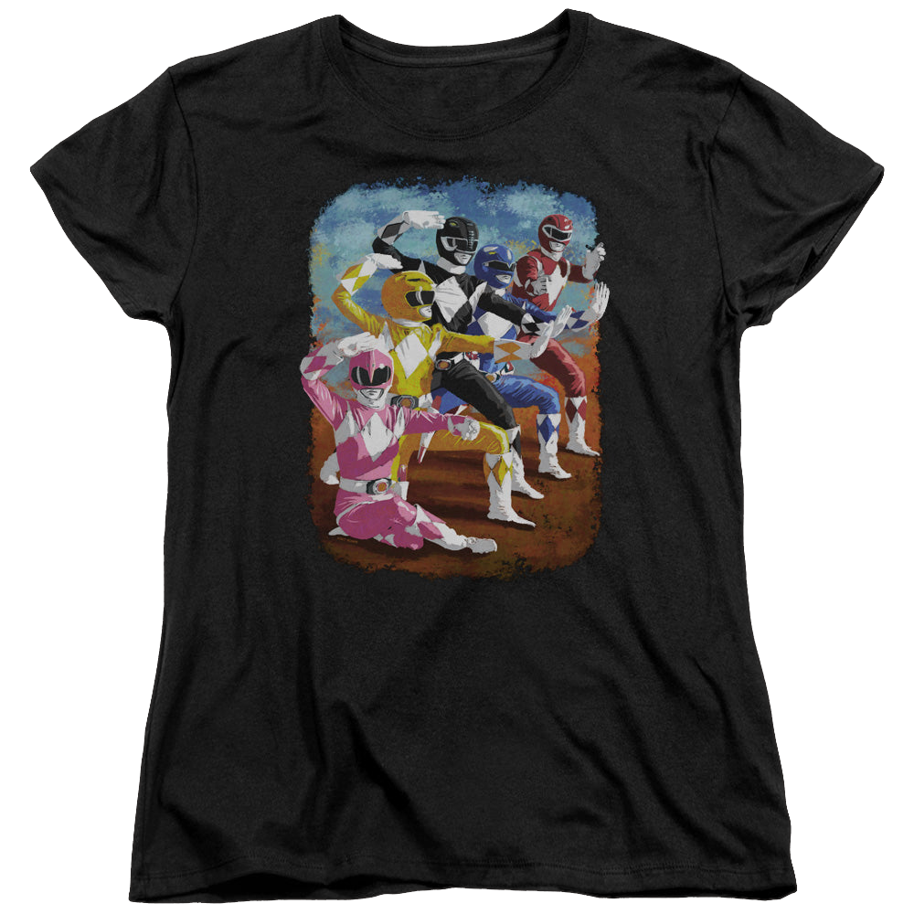 Mighty Morphin Power Rangers Impressionist Rangers - Women's T-Shirt Women's T-Shirt Power Rangers
