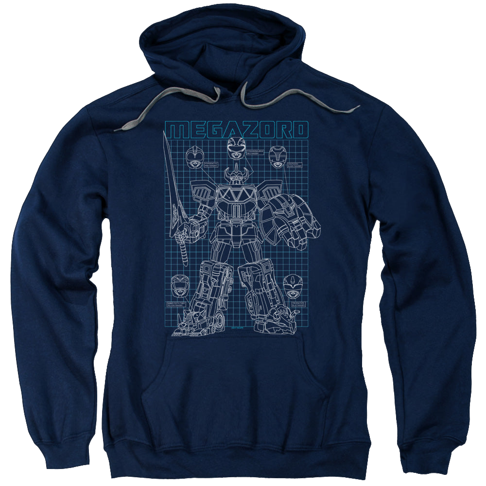 Mighty Morphin Power Rangers Mega Plans - Pullover Hoodie Pullover Hoodie Power Rangers