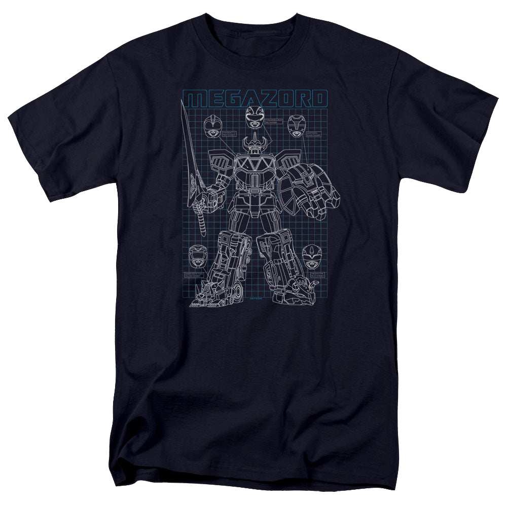 Mighty Morphin Power Rangers Mega Plans - Men's Regular Fit T-Shirt Men's Regular Fit T-Shirt Power Rangers