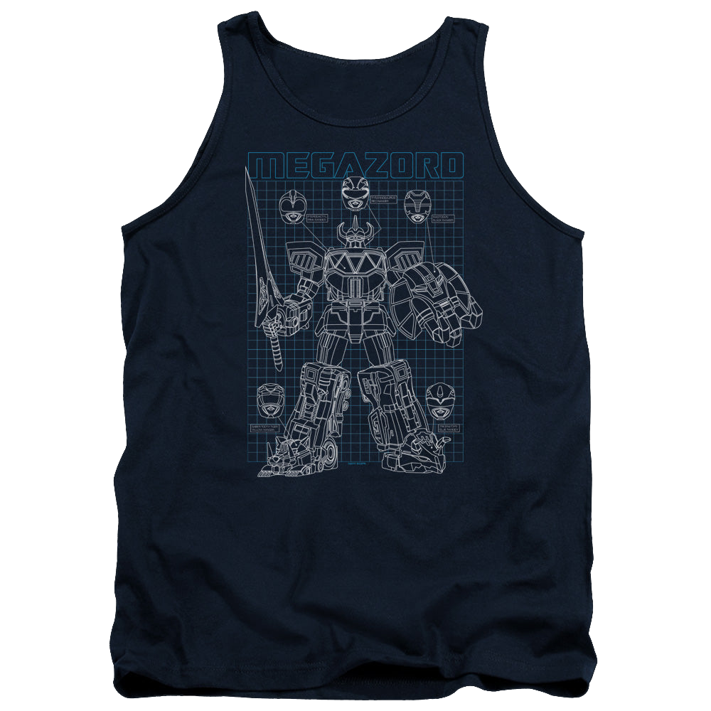 Mighty Morphin Power Rangers Mega Plans - Men's Tank Top Men's Tank Power Rangers