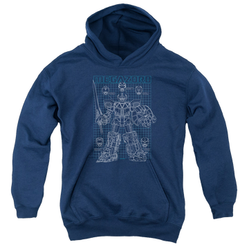 Mighty Morphin Power Rangers Mega Plans - Youth Hoodie Youth Hoodie (Ages 8-12) Power Rangers