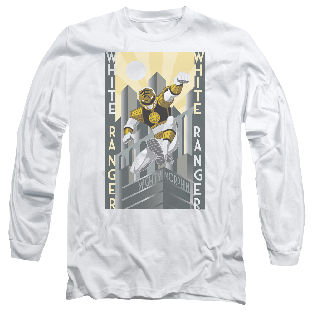 Mighty Morphin Power Rangers White Ranger Duo Men's Long Sleeve