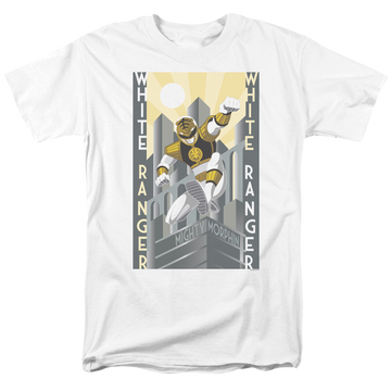 Mighty Morphin Power Rangers White Ranger Duo - Men's Regular Fit T-Shirt Men's Regular Fit T-Shirt Power Rangers