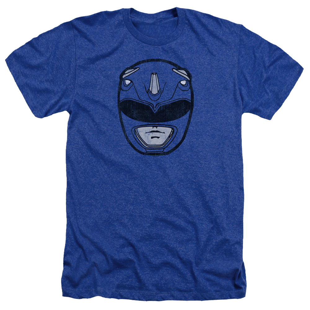 Mighty Morphin Power Rangers Blue Ranger Mask - Men's Heather T-Shirt Men's Heather T-Shirt Power Rangers