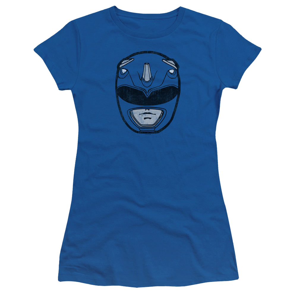 Mighty Morphin Power Rangers Blue Ranger Mask - Juniors T-Shirt Juniors T-Shirt Power Rangers
