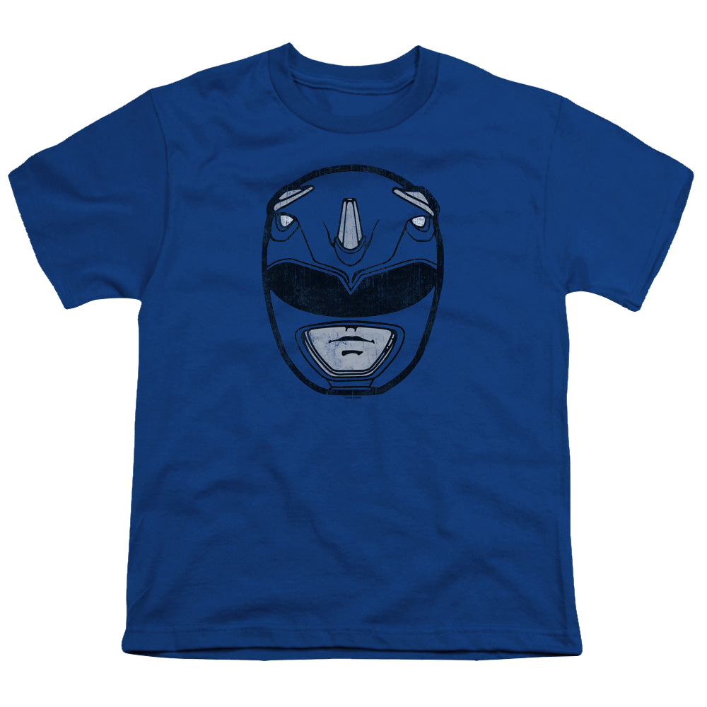 Mighty Morphin Power Rangers Blue Ranger Mask - Youth T-Shirt Youth T-Shirt (Ages 8-12) Power Rangers