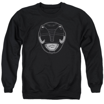 Mighty Morphin Power Rangers Black Ranger Mask - Men's Crewneck Sweatshirt Men's Crewneck Sweatshirt Power Rangers