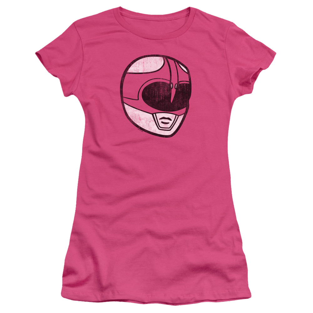 Mighty Morphin Power Rangers Pink Ranger Mask - Juniors T-Shirt Juniors T-Shirt Power Rangers