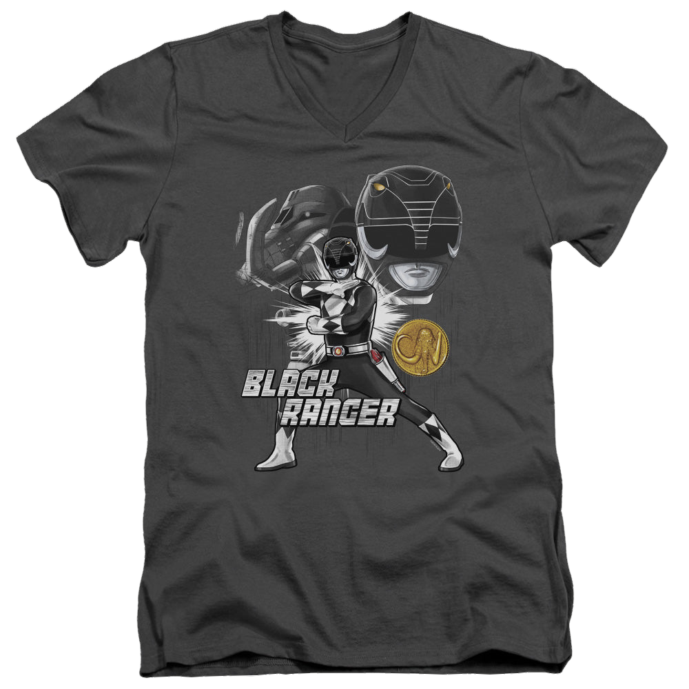 Mighty Morphin Power Rangers Black Ranger - Men's V-Neck T-Shirt Men's V-Neck T-Shirt Power Rangers