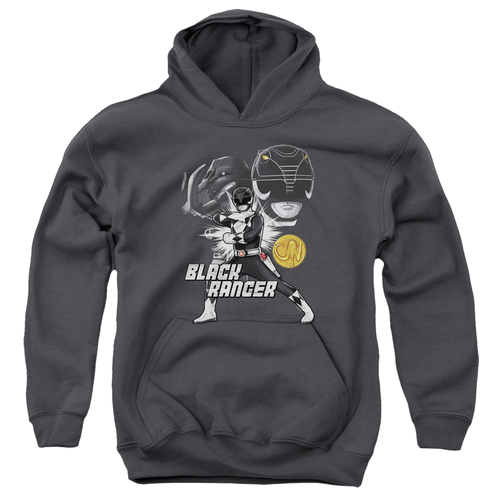 Mighty Morphin Power Rangers Black Ranger - Youth Hoodie Youth Hoodie (Ages 8-12) Power Rangers