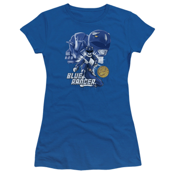 Mighty Morphin Power Rangers Blue Ranger - Juniors T-Shirt Juniors T-Shirt Power Rangers