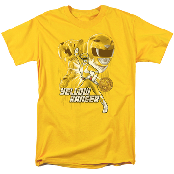 Mighty Morphin Power Rangers Yellow Ranger - Men's Regular Fit T-Shirt Men's Regular Fit T-Shirt Power Rangers