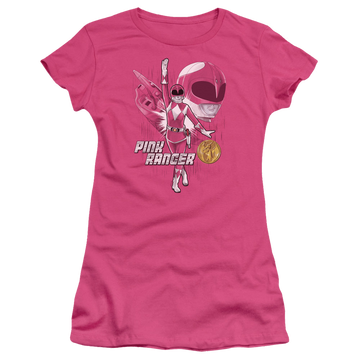 Mighty Morphin Power Rangers Pink Ranger - Juniors T-Shirt Juniors T-Shirt Power Rangers