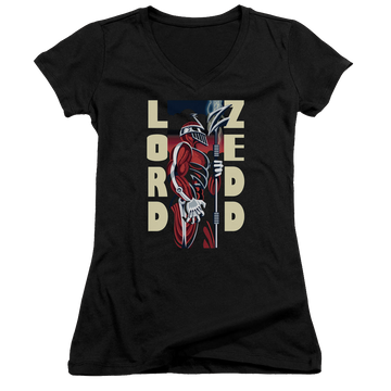 Mighty Morphin Power Rangers Zedd Deco - Juniors V-Neck T-Shirt Juniors V-Neck T-Shirt Power Rangers