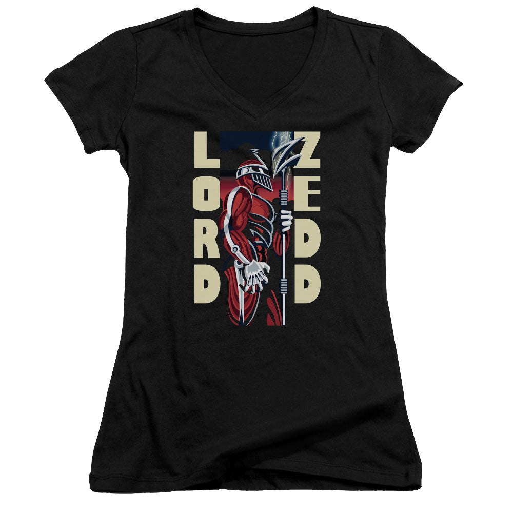 Mighty Morphin Power Rangers Zedd Deco - Juniors V-Neck T-Shirt Juniors V-Neck T-Shirt Power Rangers
