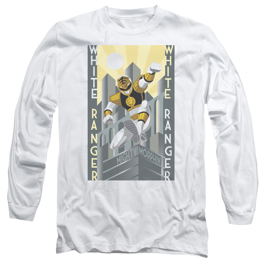 Mighty Morphin Power Rangers White Ranger Deco - Men's Long Sleeve T-Shirt Men's Long Sleeve T-Shirt Power Rangers