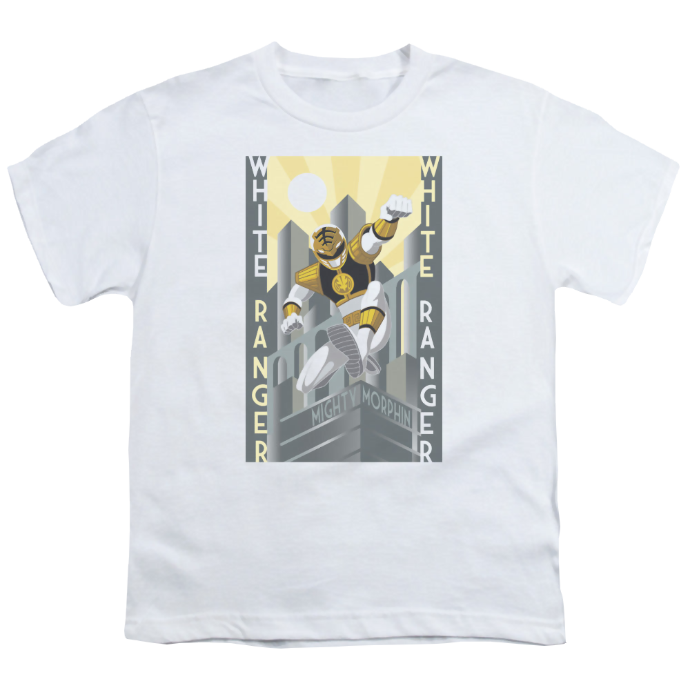 Mighty Morphin Power Rangers White Ranger Deco - Youth T-Shirt Youth T-Shirt (Ages 8-12) Power Rangers