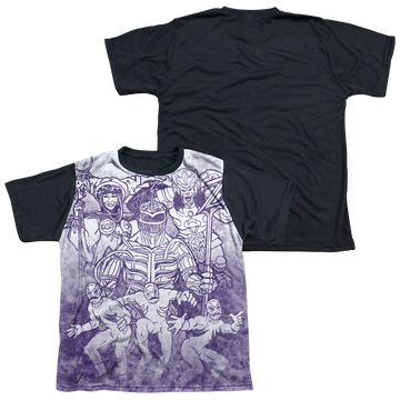 Power Rangers Baddies Sub youth black back t-shirt for ages 8 to 12