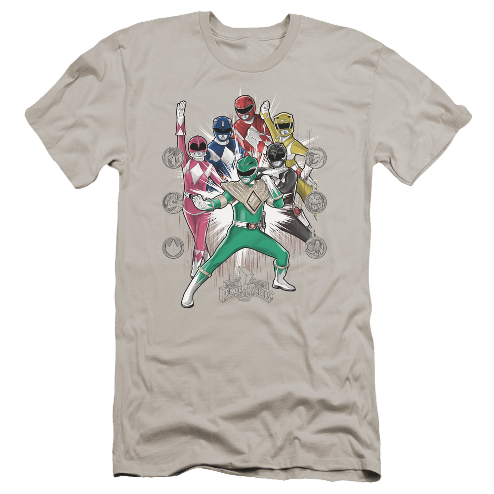 Power Rangers Ranger Manga - Men's Premium Slim Fit T-Shirt Men's Premium Slim Fit T-Shirt Power Rangers