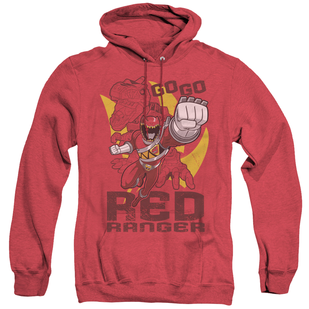 Power Rangers Dino Charge Go Red - Heather Pullover Hoodie Heather Pullover Hoodie Power Rangers