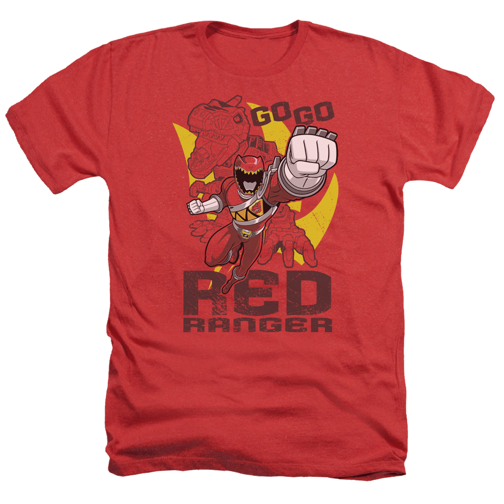 Power Rangers Dino Charge Go Red - Men's Heather T-Shirt Men's Heather T-Shirt Power Rangers