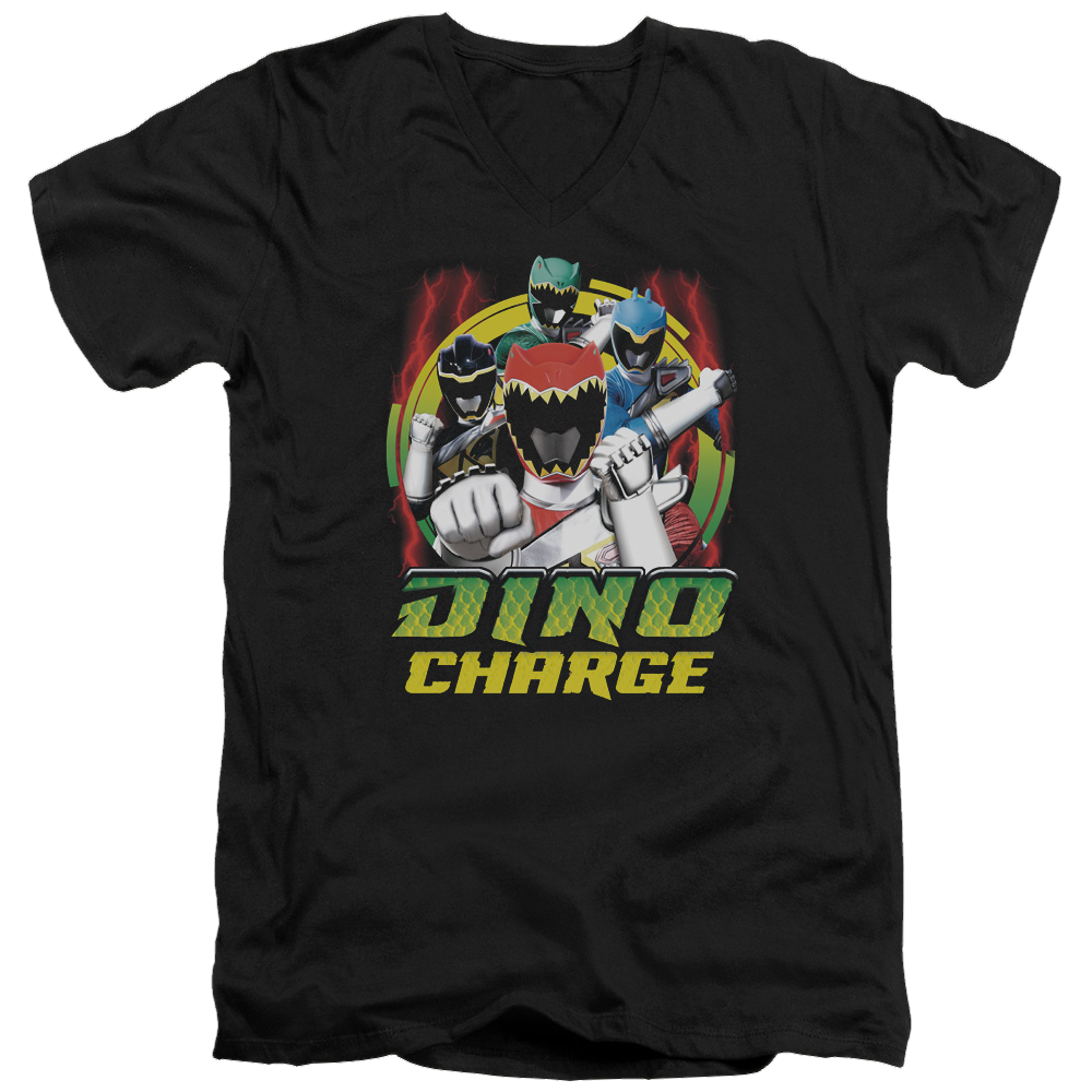 Power Rangers Dino Charge Dino Lightning - Men's V-Neck T-Shirt Men's V-Neck T-Shirt Power Rangers